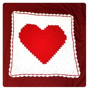 Crochet Heart Baby Blanket